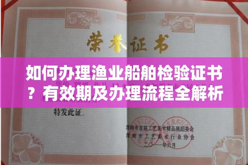 全国如何办理渔业船舶检验证书？有效期及办理流程全解析